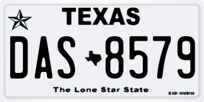 TX license plate DAS8579