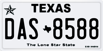 TX license plate DAS8588