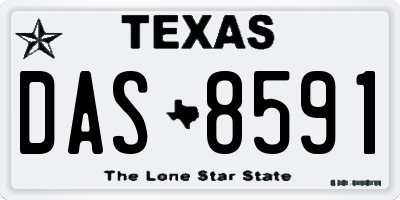 TX license plate DAS8591