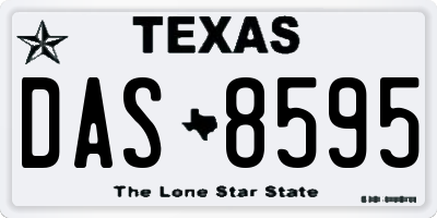TX license plate DAS8595