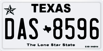 TX license plate DAS8596