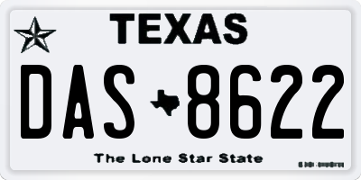 TX license plate DAS8622
