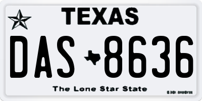 TX license plate DAS8636