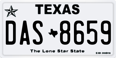 TX license plate DAS8659