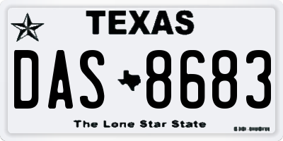 TX license plate DAS8683