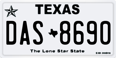 TX license plate DAS8690