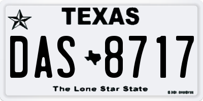 TX license plate DAS8717