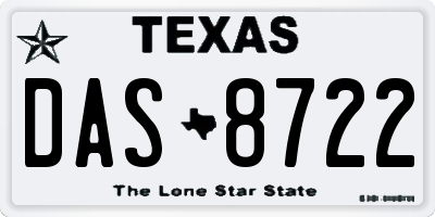 TX license plate DAS8722