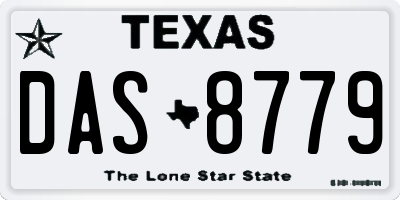 TX license plate DAS8779