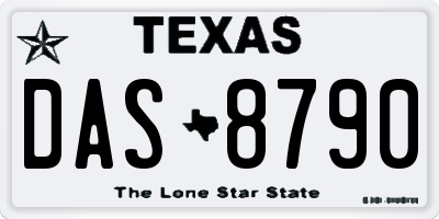 TX license plate DAS8790