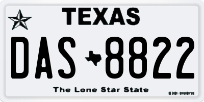 TX license plate DAS8822