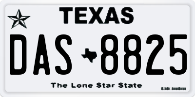 TX license plate DAS8825
