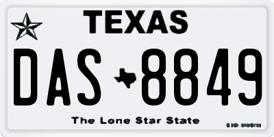 TX license plate DAS8849