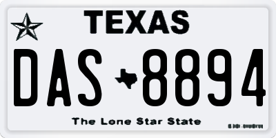 TX license plate DAS8894