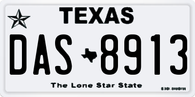 TX license plate DAS8913