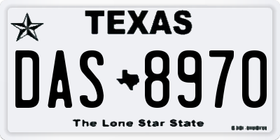 TX license plate DAS8970