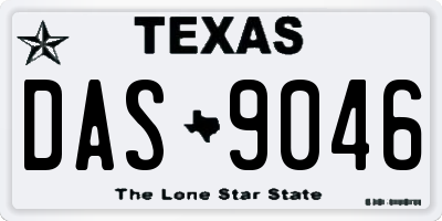 TX license plate DAS9046
