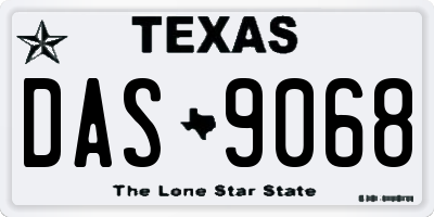 TX license plate DAS9068