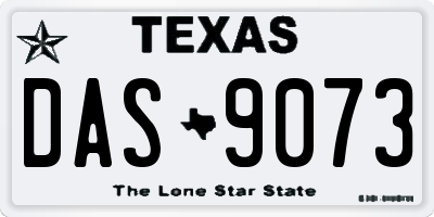 TX license plate DAS9073