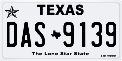 TX license plate DAS9139