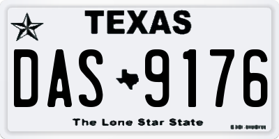 TX license plate DAS9176