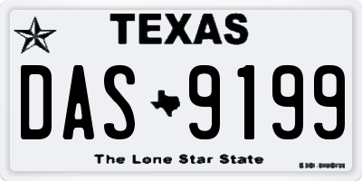 TX license plate DAS9199