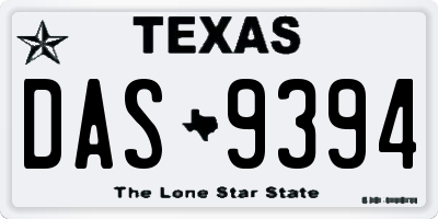 TX license plate DAS9394
