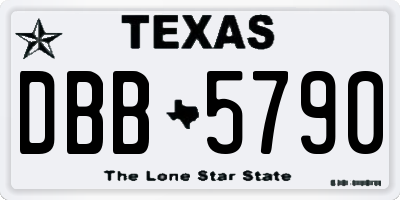 TX license plate DBB5790