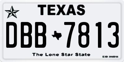 TX license plate DBB7813