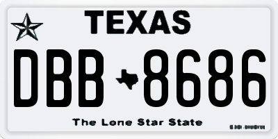TX license plate DBB8686