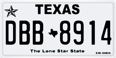 TX license plate DBB8914