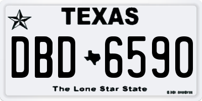TX license plate DBD6590
