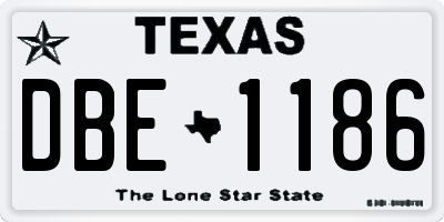 TX license plate DBE1186