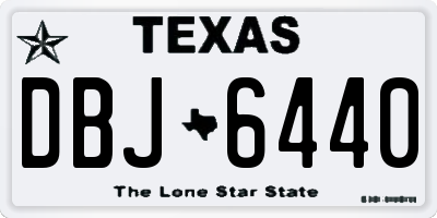 TX license plate DBJ6440