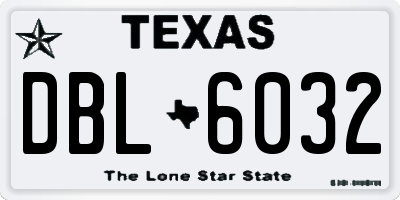 TX license plate DBL6032