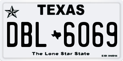 TX license plate DBL6069