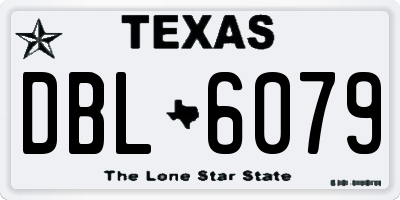 TX license plate DBL6079