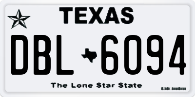 TX license plate DBL6094