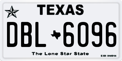 TX license plate DBL6096
