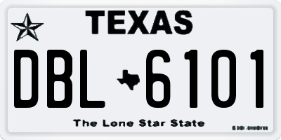 TX license plate DBL6101