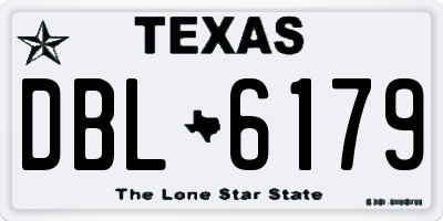 TX license plate DBL6179