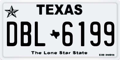 TX license plate DBL6199