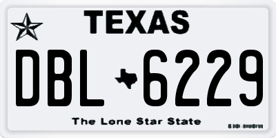 TX license plate DBL6229