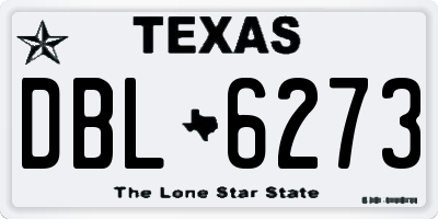 TX license plate DBL6273