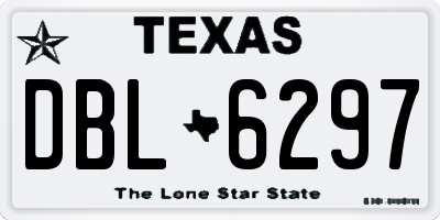 TX license plate DBL6297