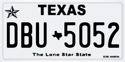 TX license plate DBU5052