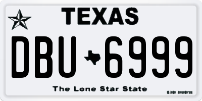 TX license plate DBU6999