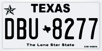 TX license plate DBU8277