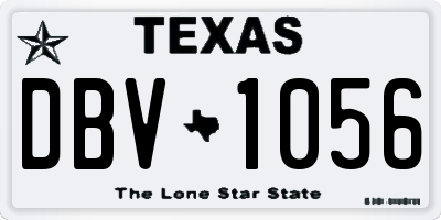 TX license plate DBV1056