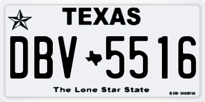 TX license plate DBV5516